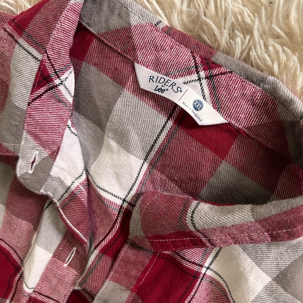 Xxl women’s rider Lee red and grey flannel